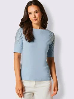 T-shirt à manches courtes mélange coton et lyocell de qualité