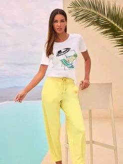 T-shirt à manches courtes motif imprimé devant