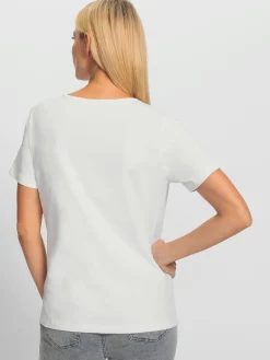 T-shirt à manches courtes motif imprimé devant