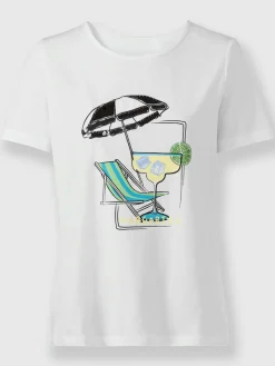 T-shirt à manches courtes motif imprimé devant