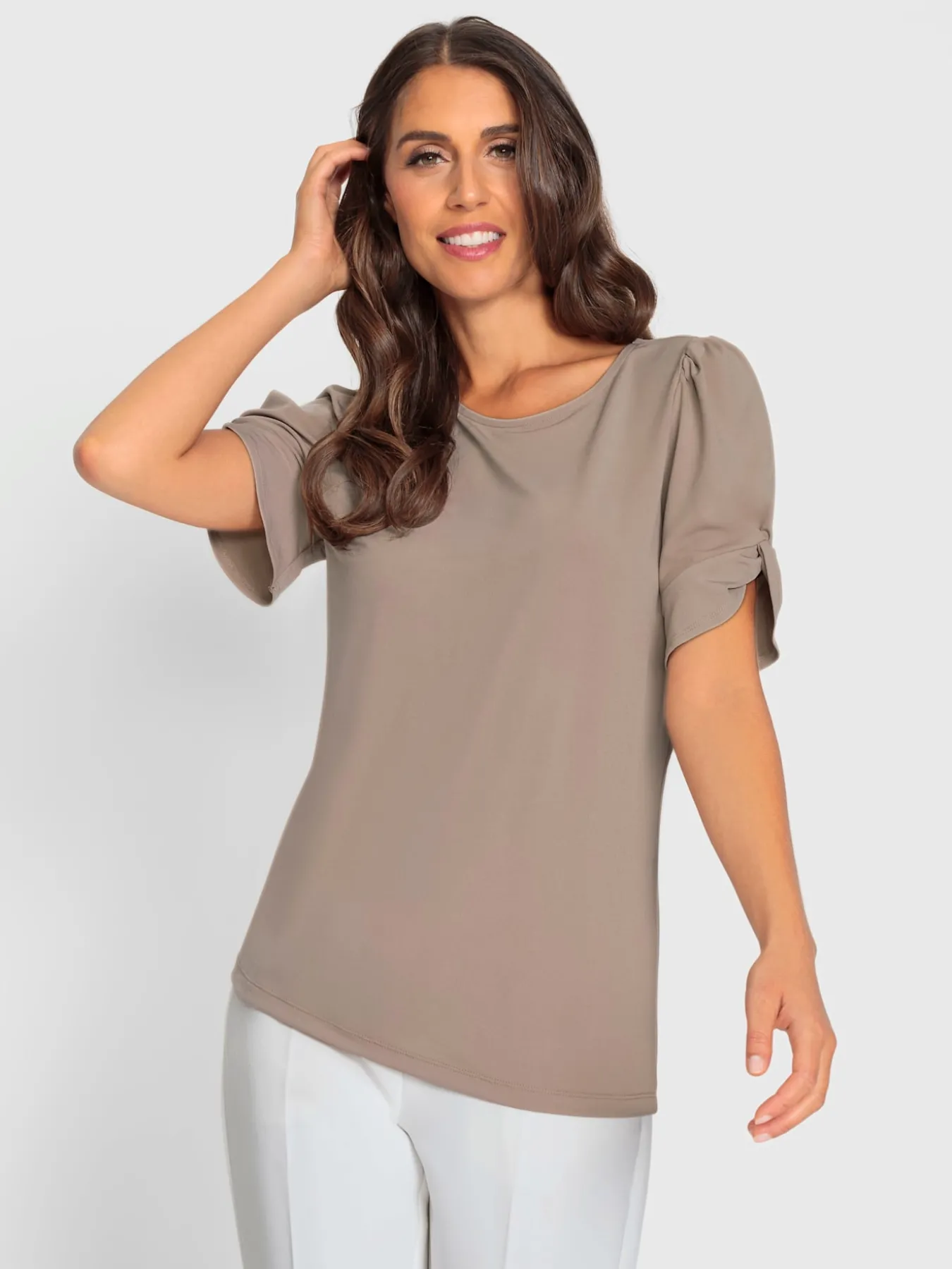 T-shirt à manches courtes nœuds aux manches