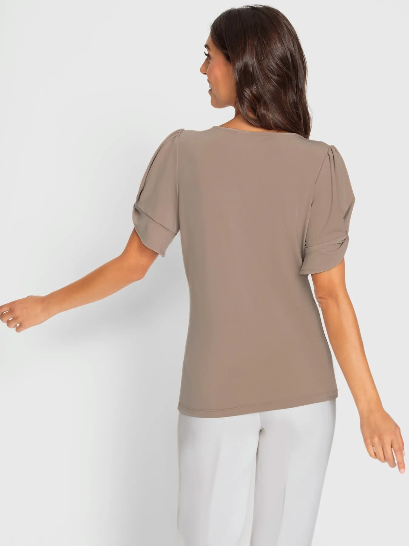 T-shirt à manches courtes nœuds aux manches