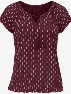 T-shirt à manches courtes plis et houppe à nouer