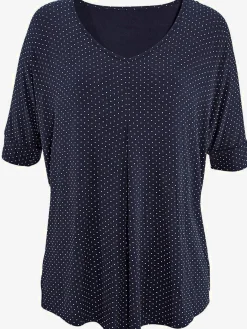 T-shirt à manches courtes pli creux devant pour un tombé fluide