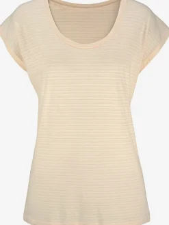 T-shirt à manches courtes qualité dévoré tendance avec rayures
