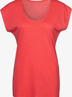 T-shirt à manches courtes qualité dévoré tendance avec rayures