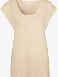T-shirt à manches courtes qualité dévoré tendance avec rayures