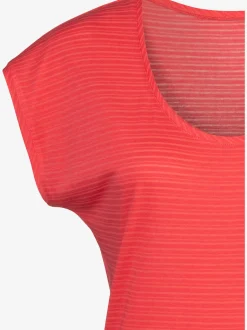 T-shirt à manches courtes qualité dévoré tendance avec rayures