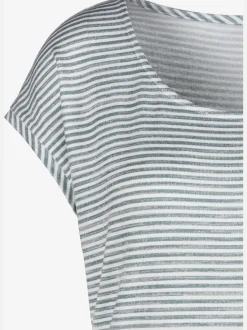 T-shirt à manches courtes rayures chinées discrètes