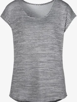 T-shirt à manches courtes rayures chinées discrètes
