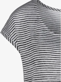 T-shirt à manches courtes rayures chinées discrètes