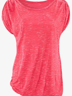 T-shirt à manches courtes superbes fronces aux épaules