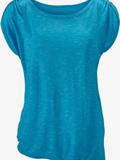 T-shirt à manches courtes superbes fronces aux épaules