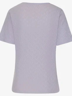 T-shirt à manches courtes tricot fin ajouré