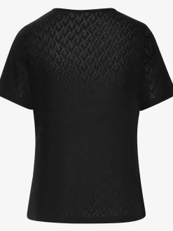 T-shirt à manches courtes tricot fin ajouré