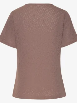 T-shirt à manches courtes tricot fin ajouré