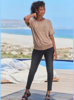 T-shirt à manches courtes tricot fin particulièrement doux