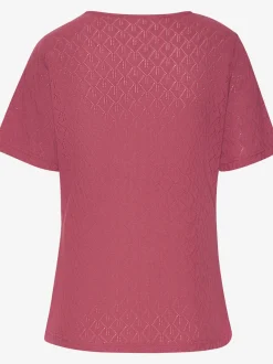 T-shirt à manches courtes tricot fin ajouré