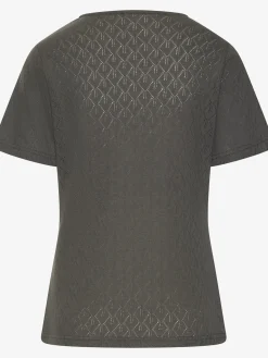 T-shirt à manches courtes tricot fin ajouré