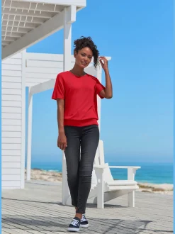 T-shirt à manches courtes tricot fin particulièrement doux