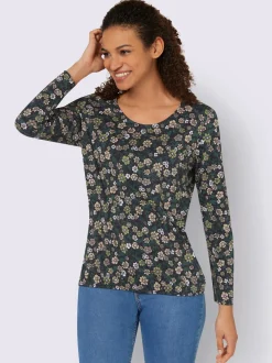 T-shirt à manches longues 50% coton et 50% modal