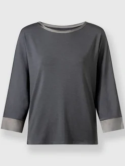 T-shirt à manches longues bords ouverts modernes