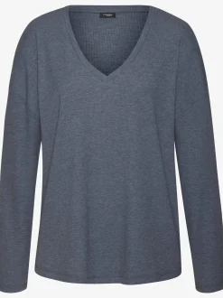 T-shirt à manches longues en tricot côtelé