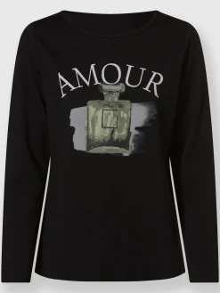 T-shirt à manches longues imprimé assorti