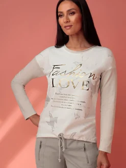 T-shirt à manches longues joli aspect batik