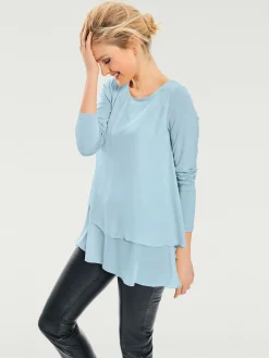 T-shirt à manches longues joli look superposé