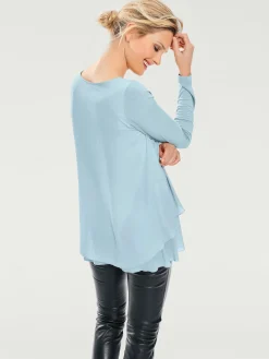 T-shirt à manches longues joli look superposé
