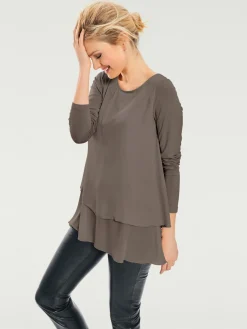 T-shirt à manches longues joli look superposé