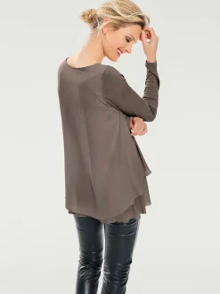 T-shirt à manches longues joli look superposé