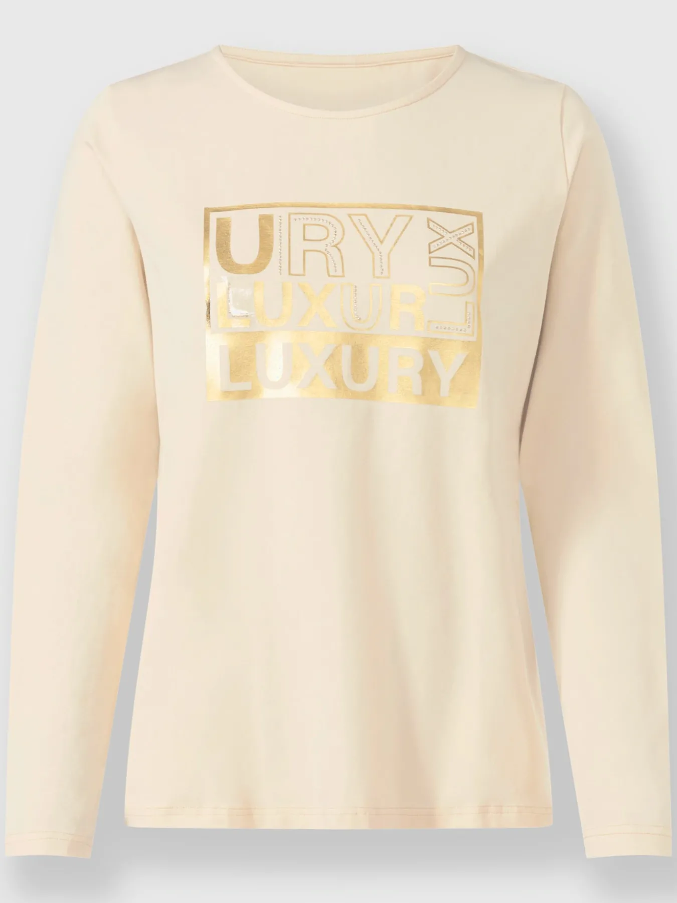 T-shirt à manches longues joli imprimé feuille devant