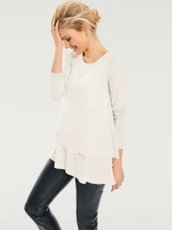 T-shirt à manches longues joli look superposé