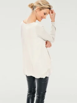 T-shirt à manches longues joli look superposé