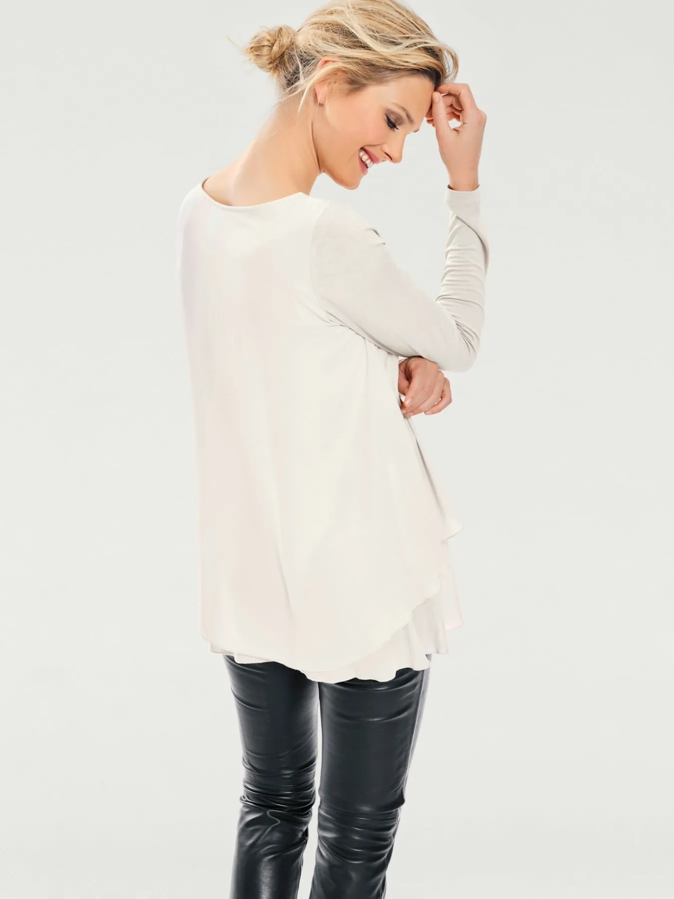 T-shirt à manches longues joli look superposé