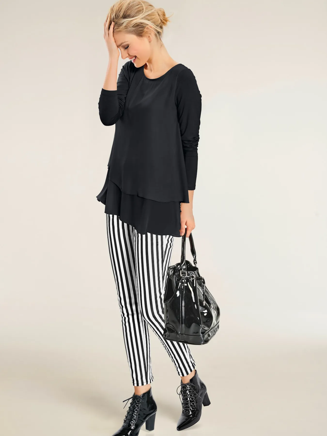 T-shirt à manches longues joli look superposé
