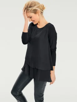 T-shirt à manches longues joli look superposé