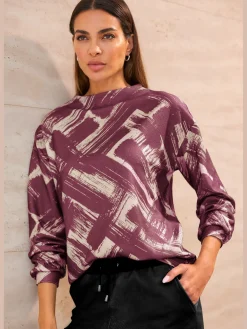 T-shirt à manches longues motif imprimé exclusif