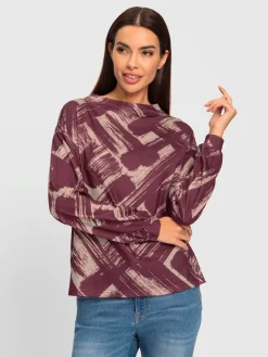 T-shirt à manches longues motif imprimé exclusif