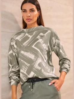 T-shirt à manches longues motif imprimé exclusif