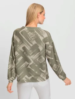 T-shirt à manches longues motif imprimé exclusif