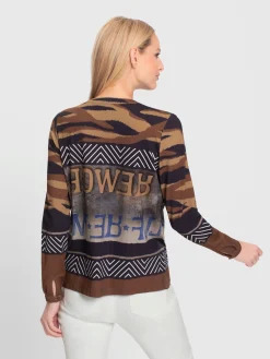 T-shirt à manches longues motif imprimé exclusif