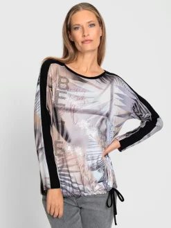 T-shirt à manches longues motif imprimé exclusif
