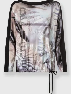 T-shirt à manches longues motif imprimé exclusif