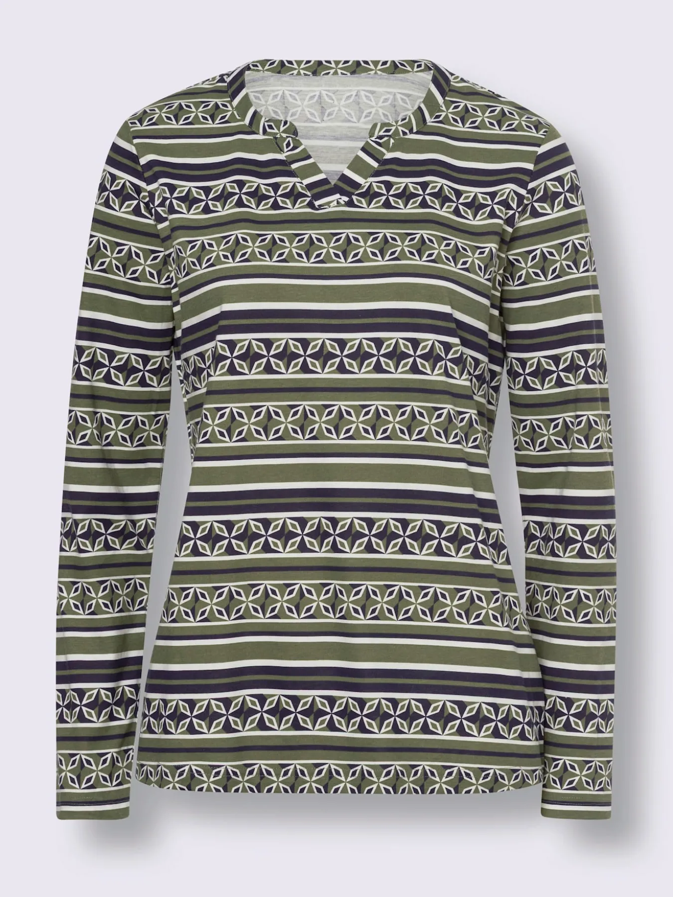 T-shirt à manches longues mélange de motifs