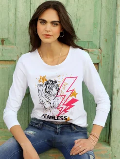 T-shirt à manches longues qualité coton doux sur la peau