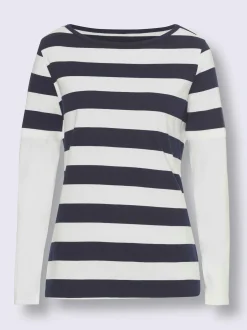 T-shirt à manches longues rayures tendance