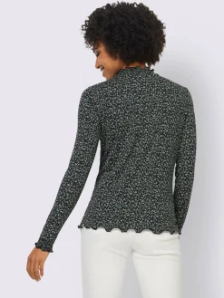 T-shirt à manches longues ravissant tissu imprimé
